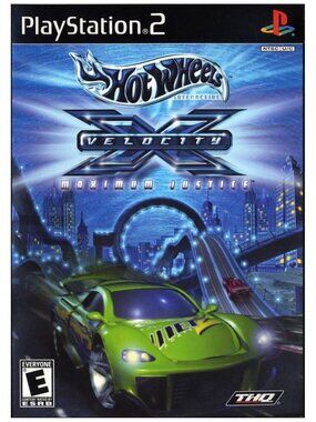 Hot Wheels Velocity X Maximum Justice Sony PS2 2002 CIB w/ Manual Reg Card